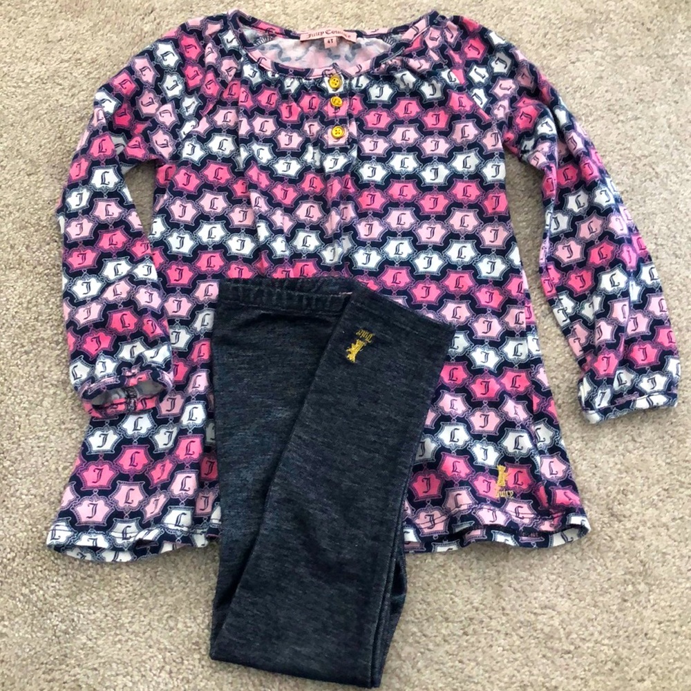 🌷5/$20 Juicy Couture Toddler Girl Top Legging Set